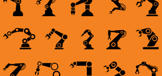 robotic arms on a background of igus orange