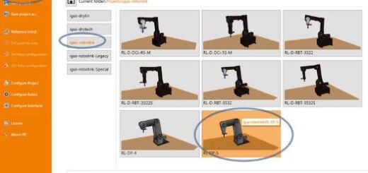 igus robot control screen shot