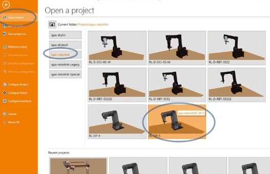 igus robot control screen shot