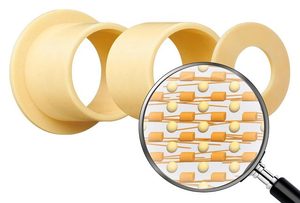 plastic bearing, looking at interior composition with viewing tool