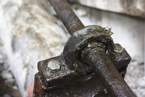greasy pillow block bearing
