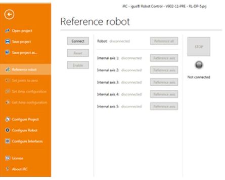 reference robot step three of igus robot control setup