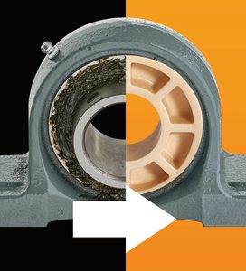 metal with grease versus clean plastic that is engineered injection molded plastic