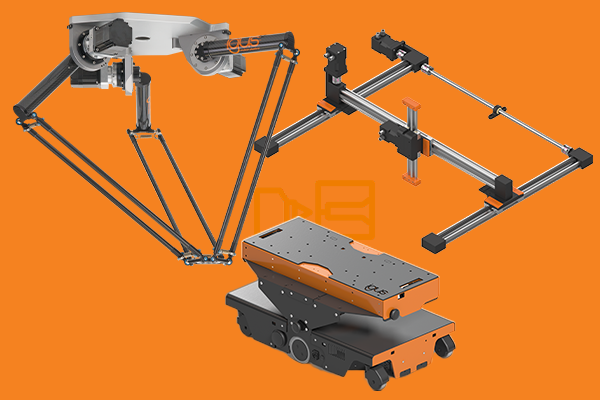 Delta robot, gantry, agv