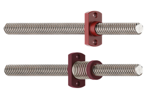 lead screws with nuts that are maroon